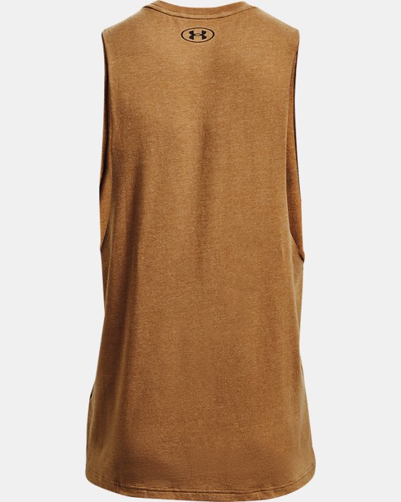 Men's Project Rock Graphic Tank in Brown image number 5